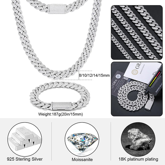 Miami Cuban Link Necklace or Bracelet for Men, image 3