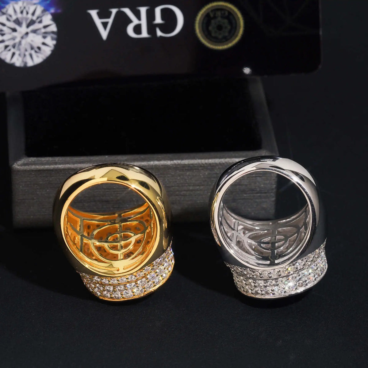 Iced Out Round Cluster Ring for Men