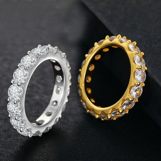 Moissanite Full Eternity Band Ring for Men, image 6
