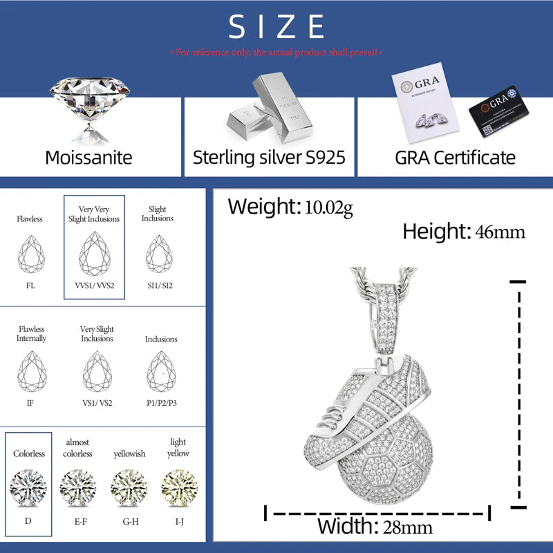 Iced Out Sneaker Pendant Necklace for Men, image 2