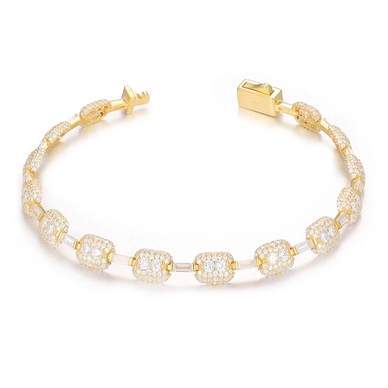 7mm Iced Out Link Bracelet for Men, image 8