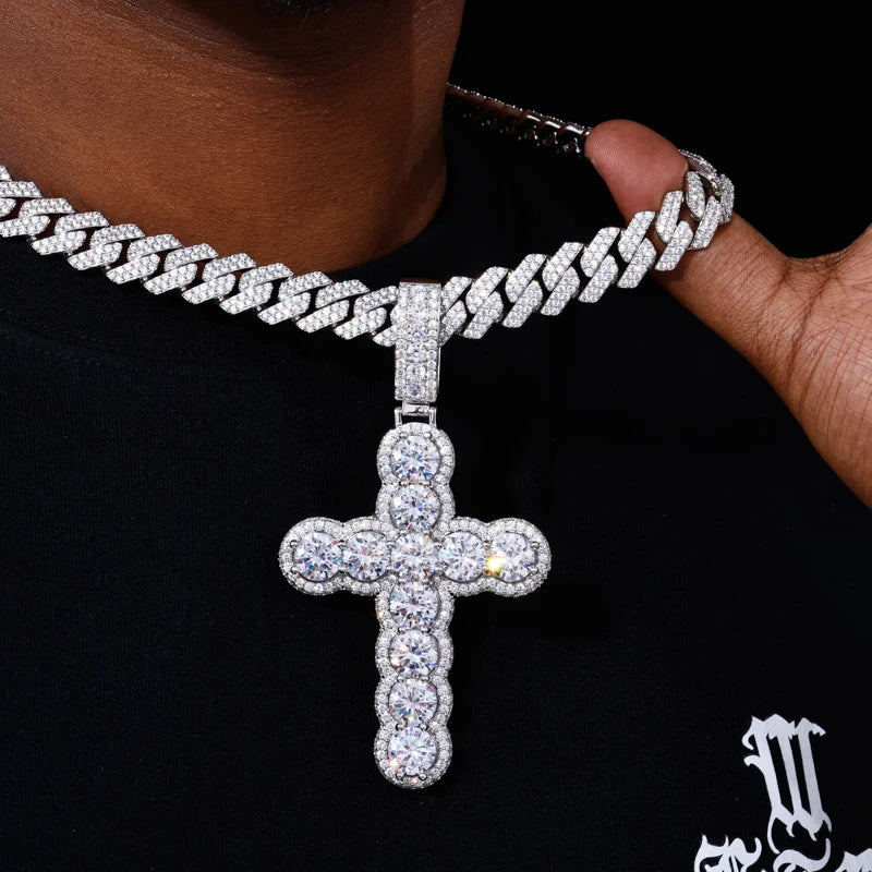 Iced Out Cross Pendant for Men, image 6