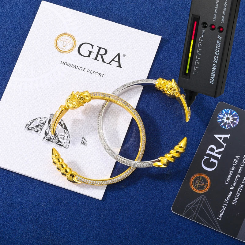 Iced Out Winged Spear Open Bangle, image 4