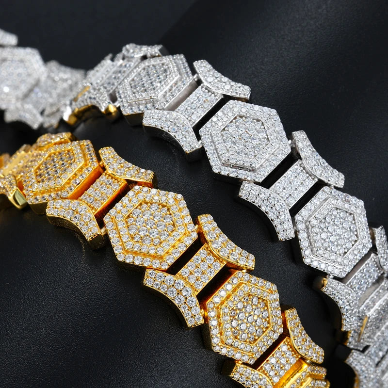 Hexagon Link Bracelet for Men, image 5