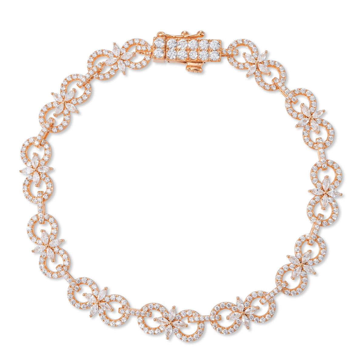 Iced Out Marquise Infinity Link Bracelet for Men, image 8