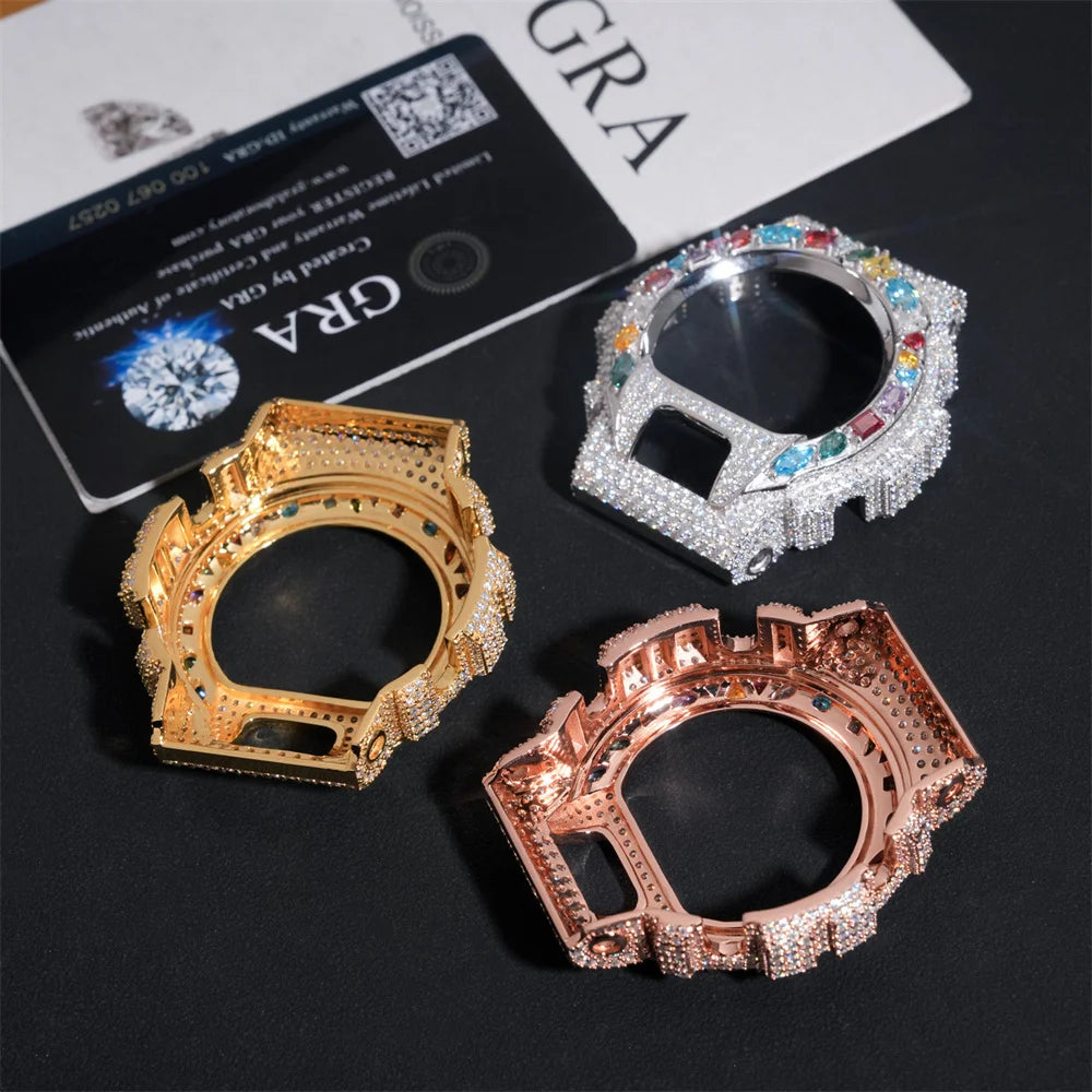 Iced Out Watch Bezel and Strap Set, image 3
