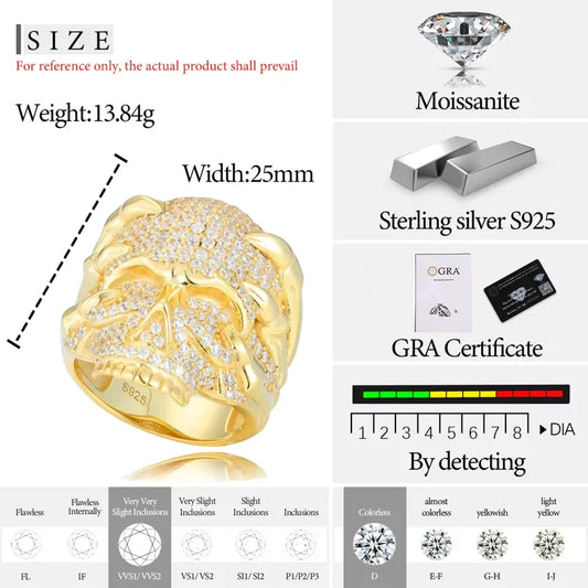 Iced Out Skull Ring for Men, image 6