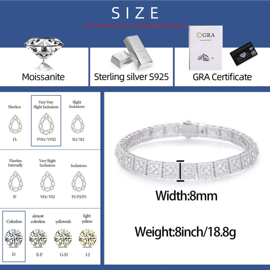 Iced Out Tennis Bracelet for Men, image 4