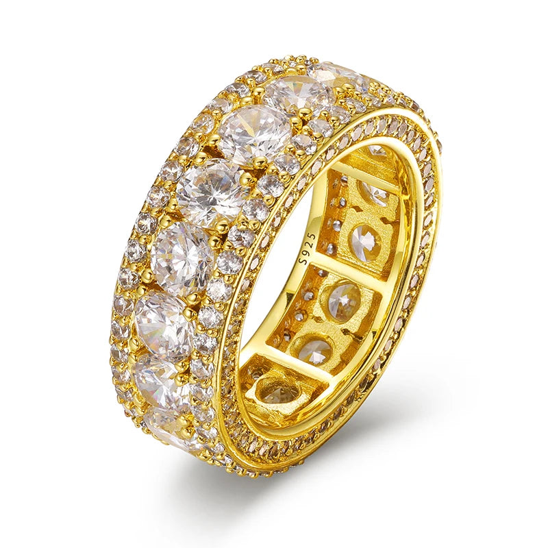 Iced Out Eternity Band Ring for Men, image 11
