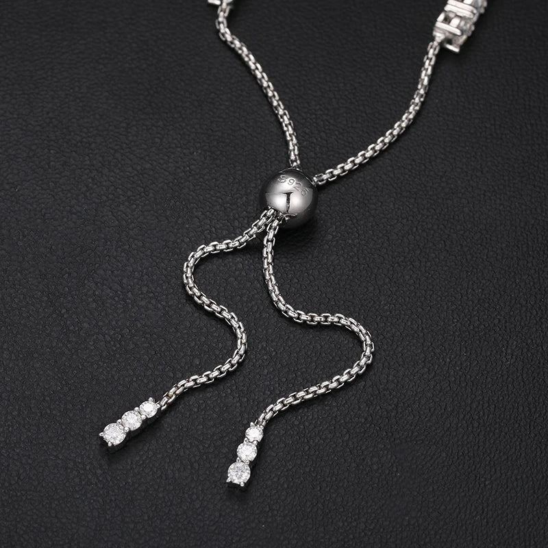 Moissanite Adjustable Tennis Bracelet, image 5