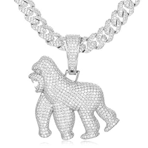 Iced Out Gorilla Pendant for Men, image 8