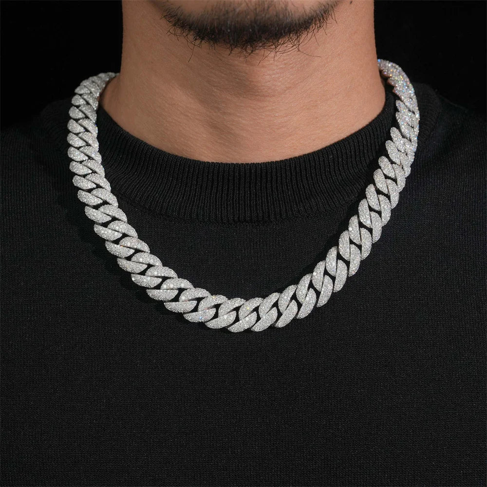 15mm Iced Out Bubble Cuban Link Necklace for Men, image 5