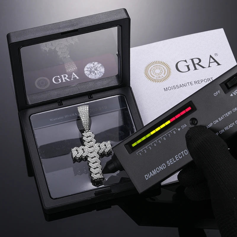 Iced Out Cross Pendant for Men, image 4