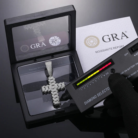 Iced Out Cross Pendant for Men, image 4