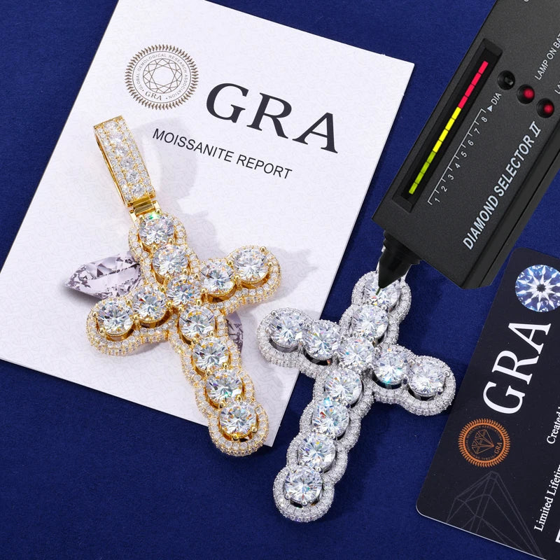 Iced Out Cross Pendant for Men, image 3
