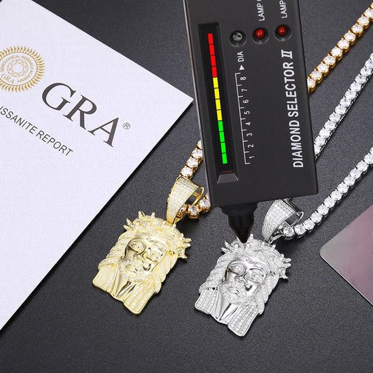 Iced Out Jesus Head Pendant for Men, image 4