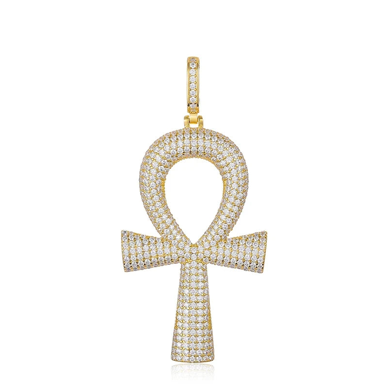 Iced Out Ankh Pendant for Men, image 9