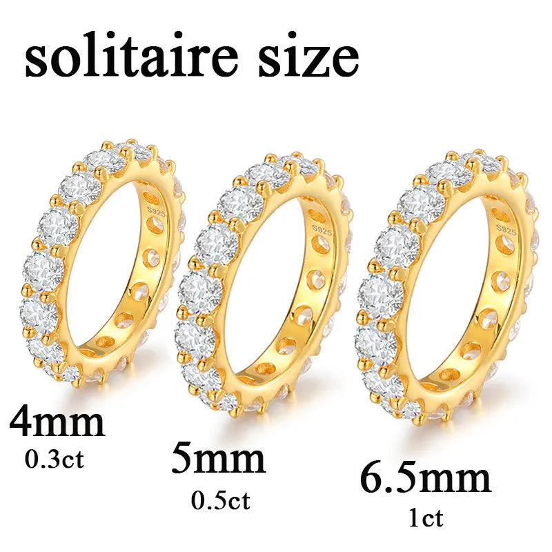 Moissanite Full Eternity Band Ring for Men, image 5