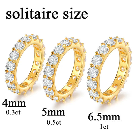 Moissanite Full Eternity Band Ring for Men, image 5
