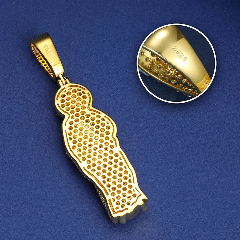 Two Tone Saint Jude Pendant Necklace for Men, image 4