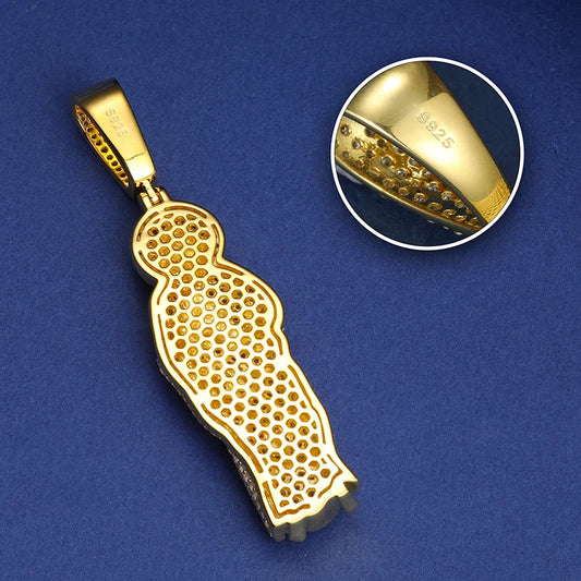Two Tone Saint Jude Pendant Necklace for Men, image 4