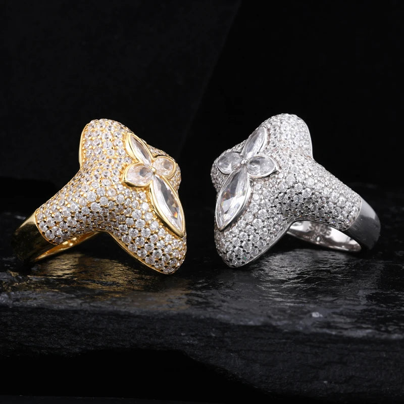 Iced Out Pave Statement Ring for Men, image 3