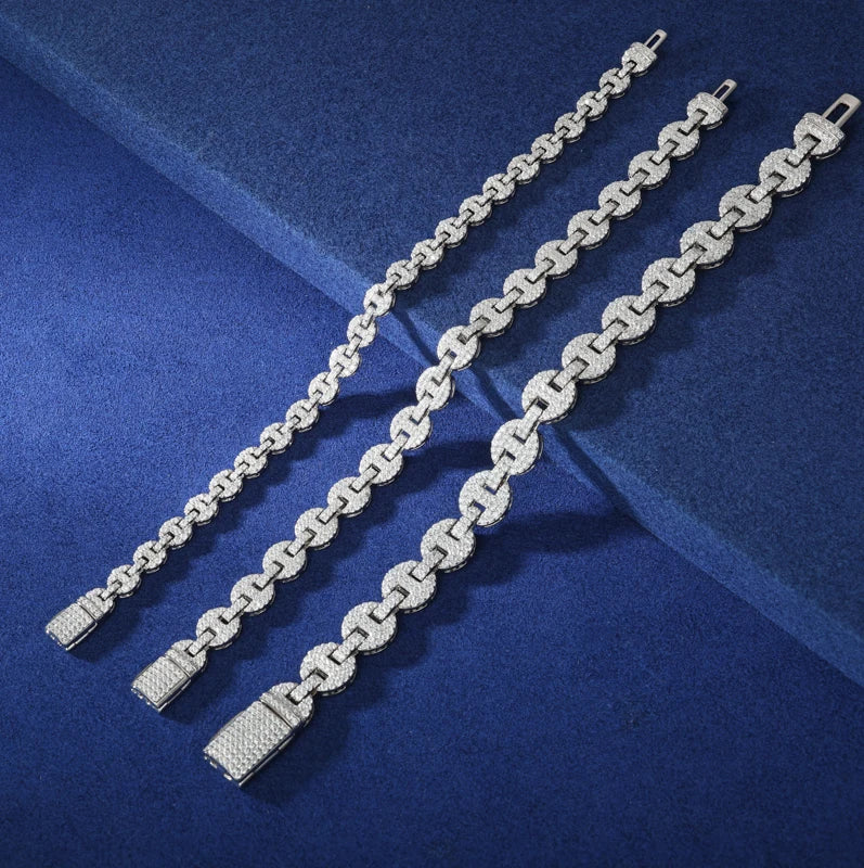 6mm to 10mm Moissanite Mariner Link Bracelet, image 4