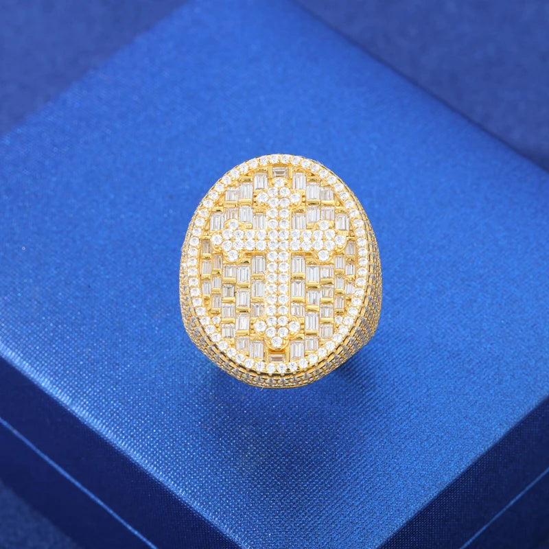 Iced Out Moissanite Animal Signet Ring for Men, image 9