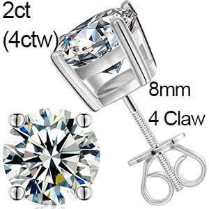 Round Cut Moissanite Stud Earrings, image 9