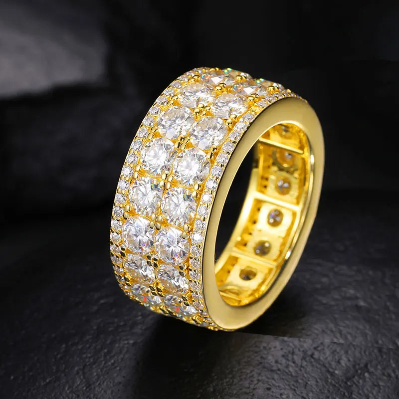 Iced Out Moissanite Band Ring for Men, image 7