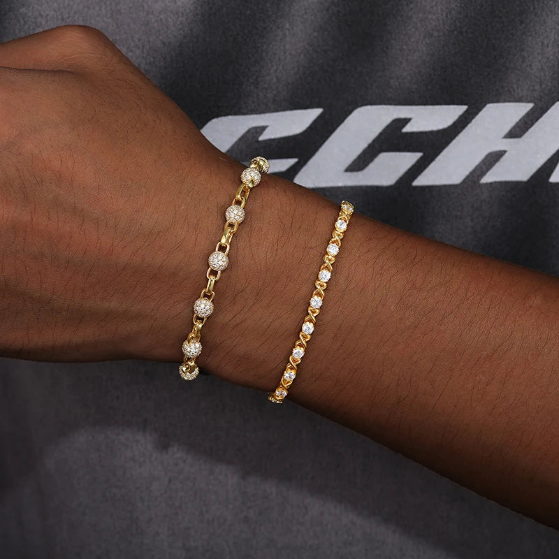4mm Round Cut Moissanite Tennis Bracelet, image 6