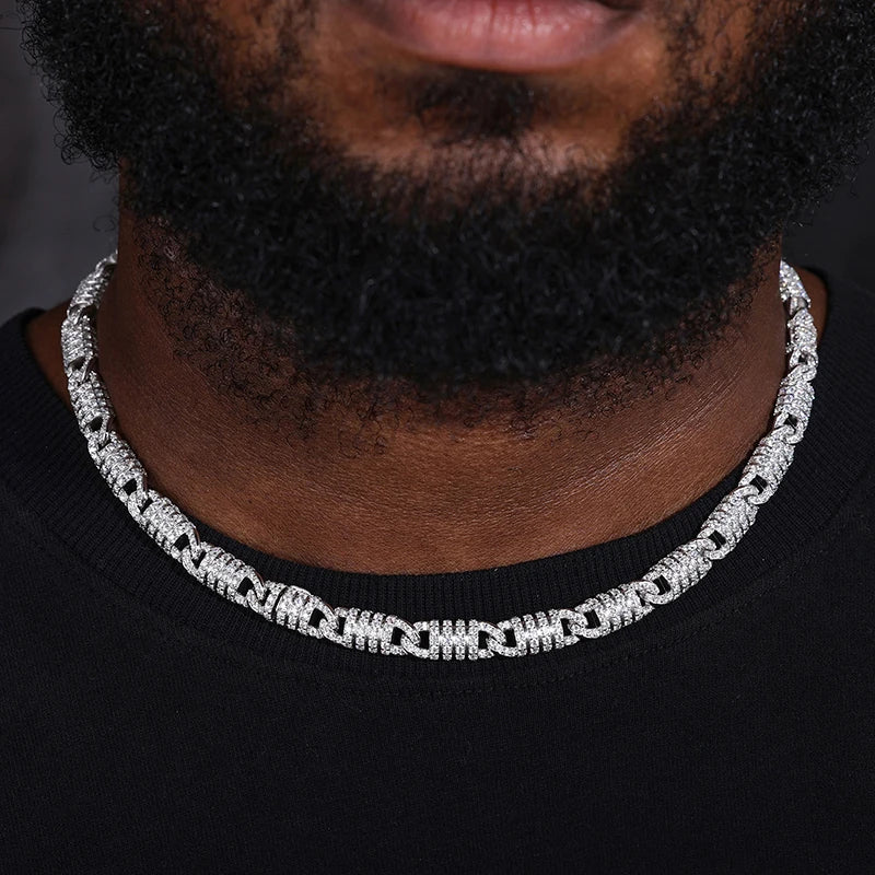 Iced Out Link Necklace for Men, image 5