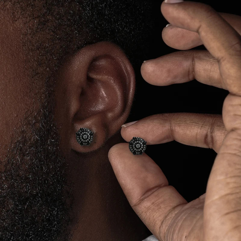 Moissanite Stud Earrings for Men, image 8