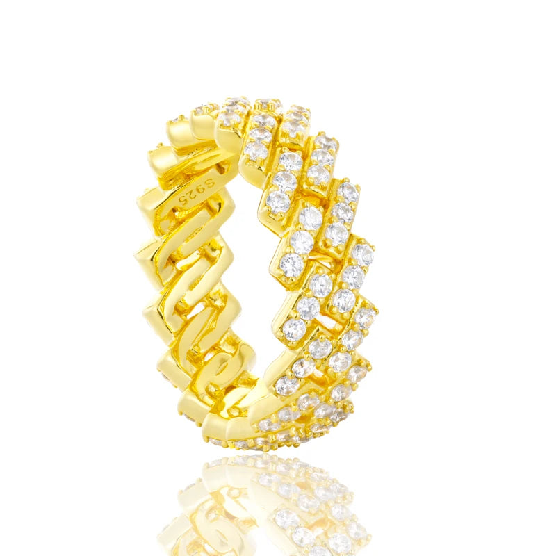 8mm Moissanite Cuban Link Ring for Men, image 9