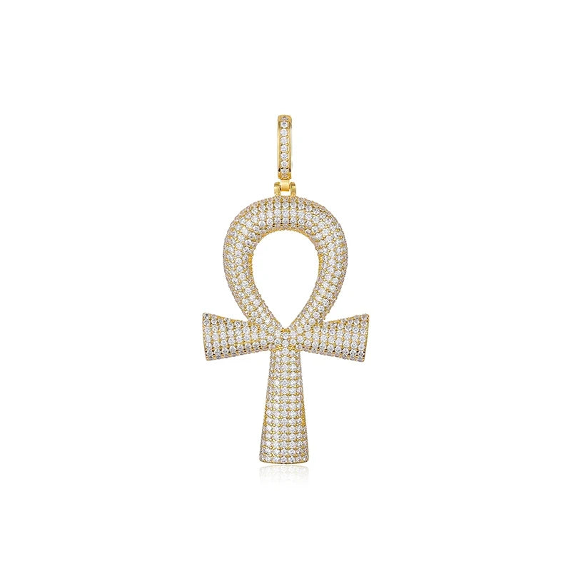 Iced Out Ankh Pendant for Men, image 2