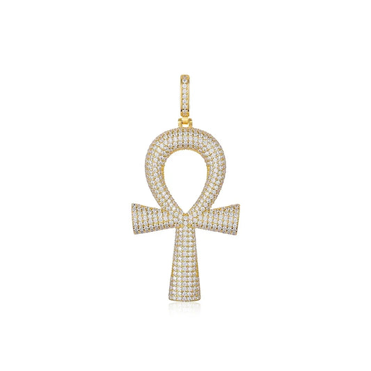Iced Out Ankh Pendant for Men, image 2