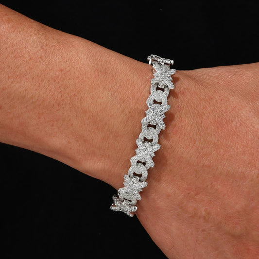 Iced Out Cross Link Bracelet for Men, image 5