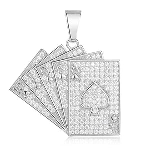 Iced Out Poker Card Pendant for Men, image 12