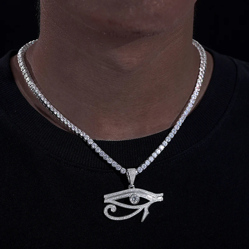 Moissanite Eye of Horus Pendant for Men, image 7