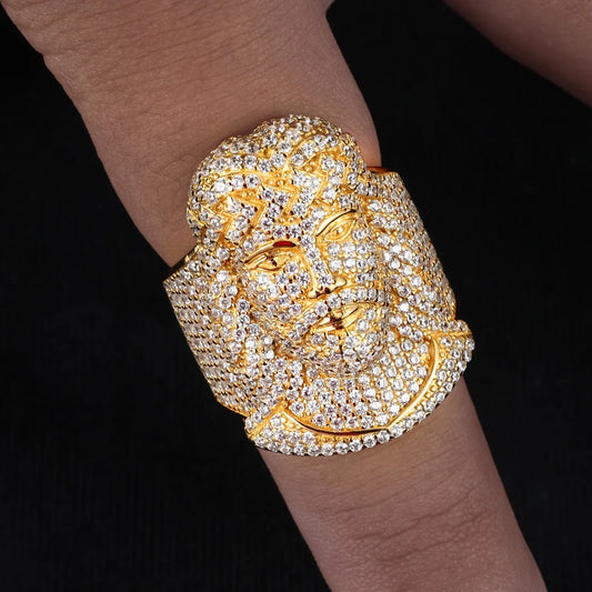 Iced Out Jesus Head Ring for Men, image 6
