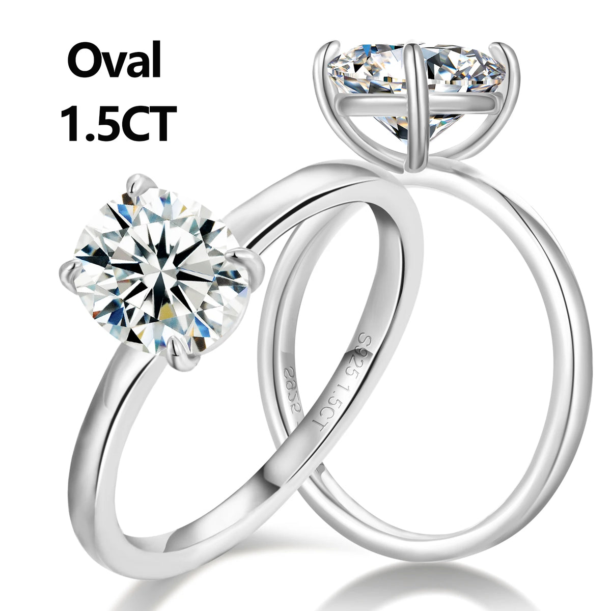 Moissanite Solitaire Engagement Rings, image 10