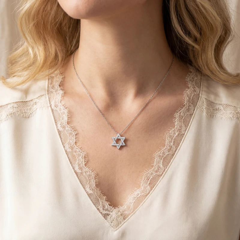 Moissanite Star Pendant Necklace, image 7