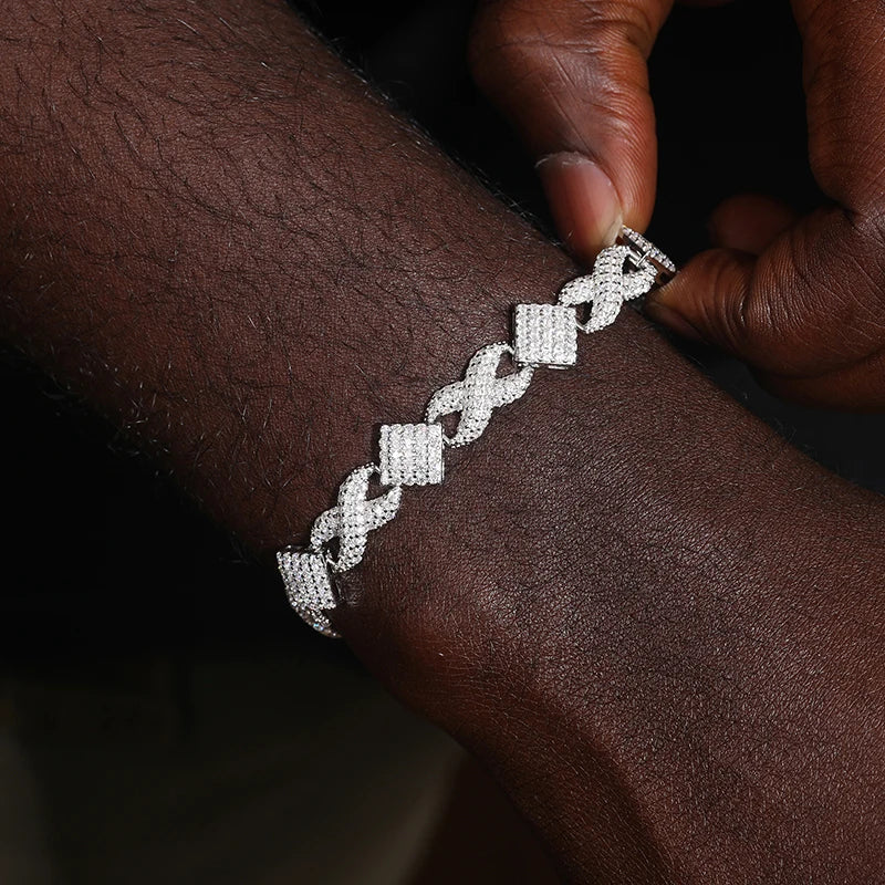 Iced Out Cross Cuban Link Chain for Men, image 6