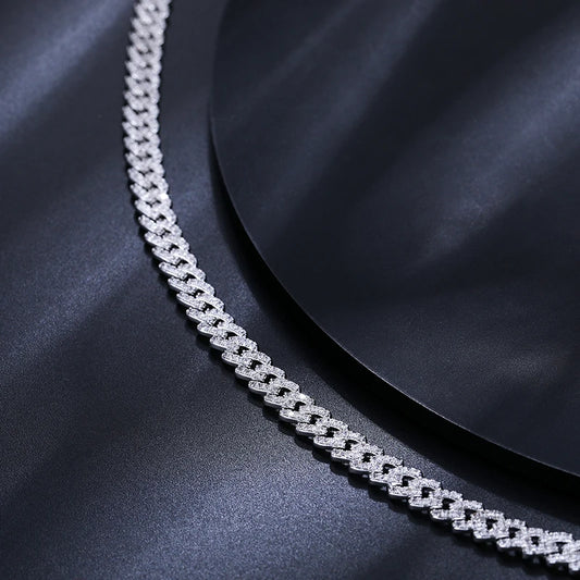6mm Moissanite Cuban Link Bracelet or Necklace, image 6