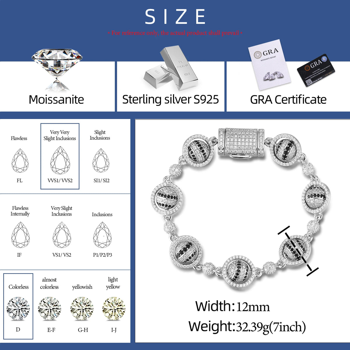 Iced Out Ball Link Bracelet for Men, image 3