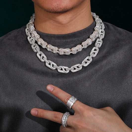 Iced Out Baguette Cuban Link Chain for Men, image 6