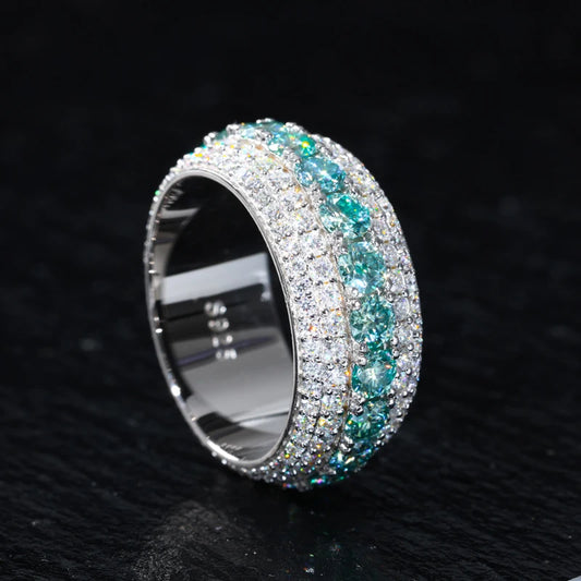 Pave Moissanite Band Ring for Men, image 5