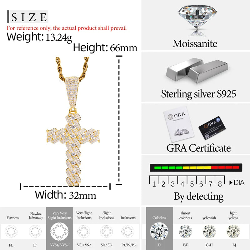 14mm Cross Pendant for Men, image 7