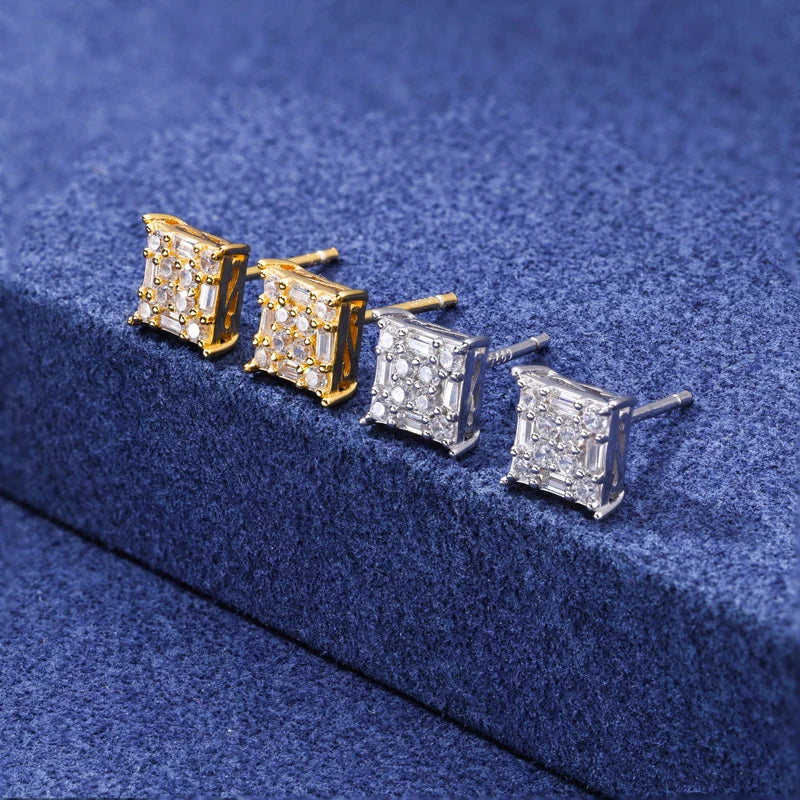 Baguette Square Stud Earrings, image 6