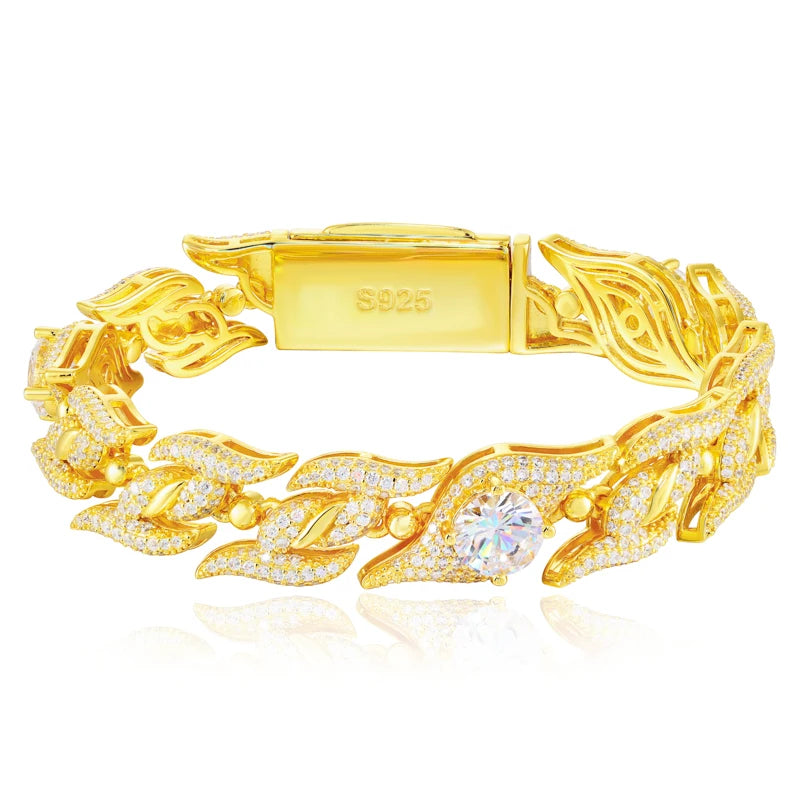 Iced Out Thorn Link Bracelet for Men, image 9